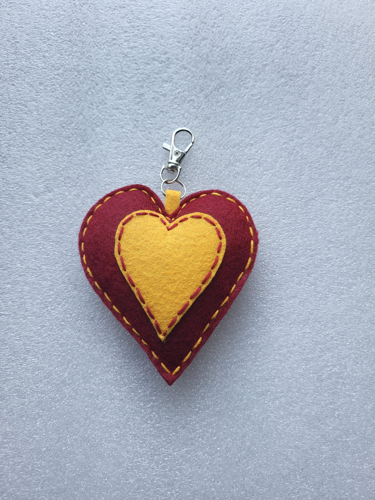 Felt Heart Keyrings, Charms or Ornaments