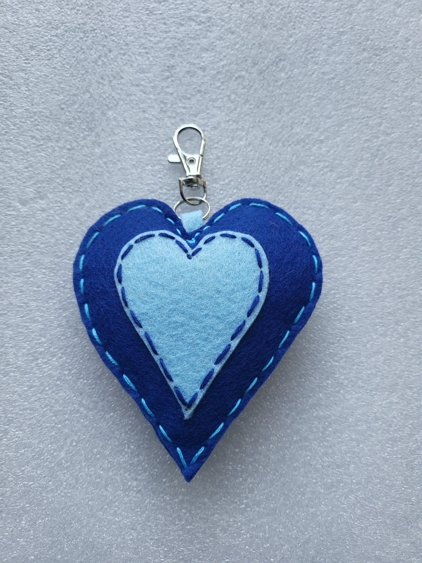 Felt Heart Keyrings, Charms or Ornaments