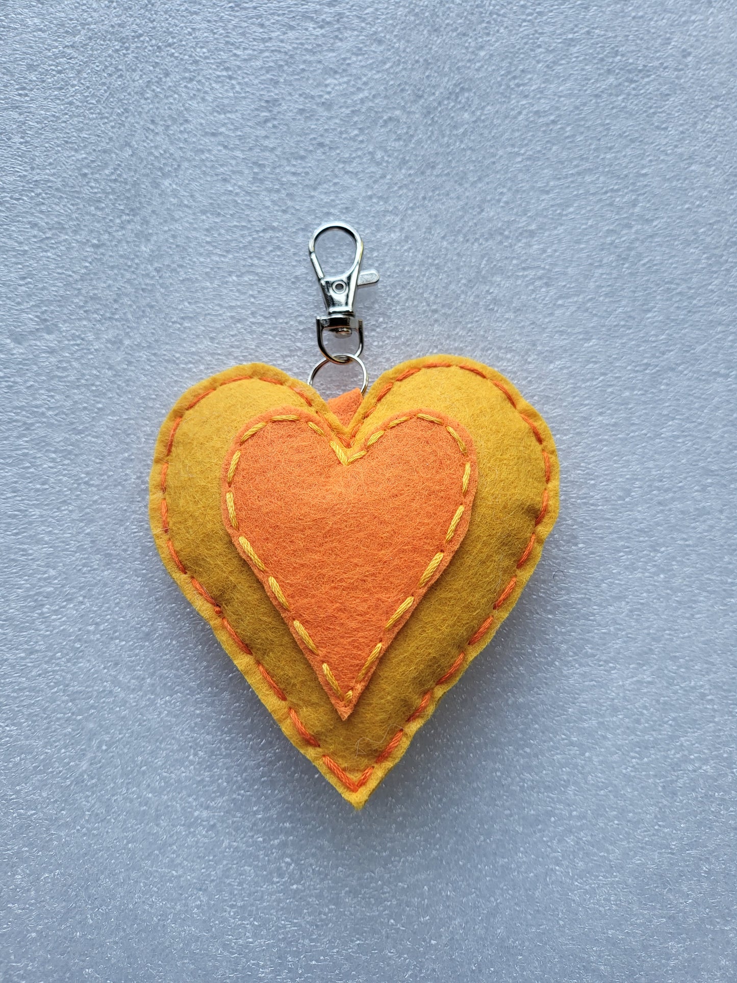 Felt Heart Keyrings, Charms or Ornaments