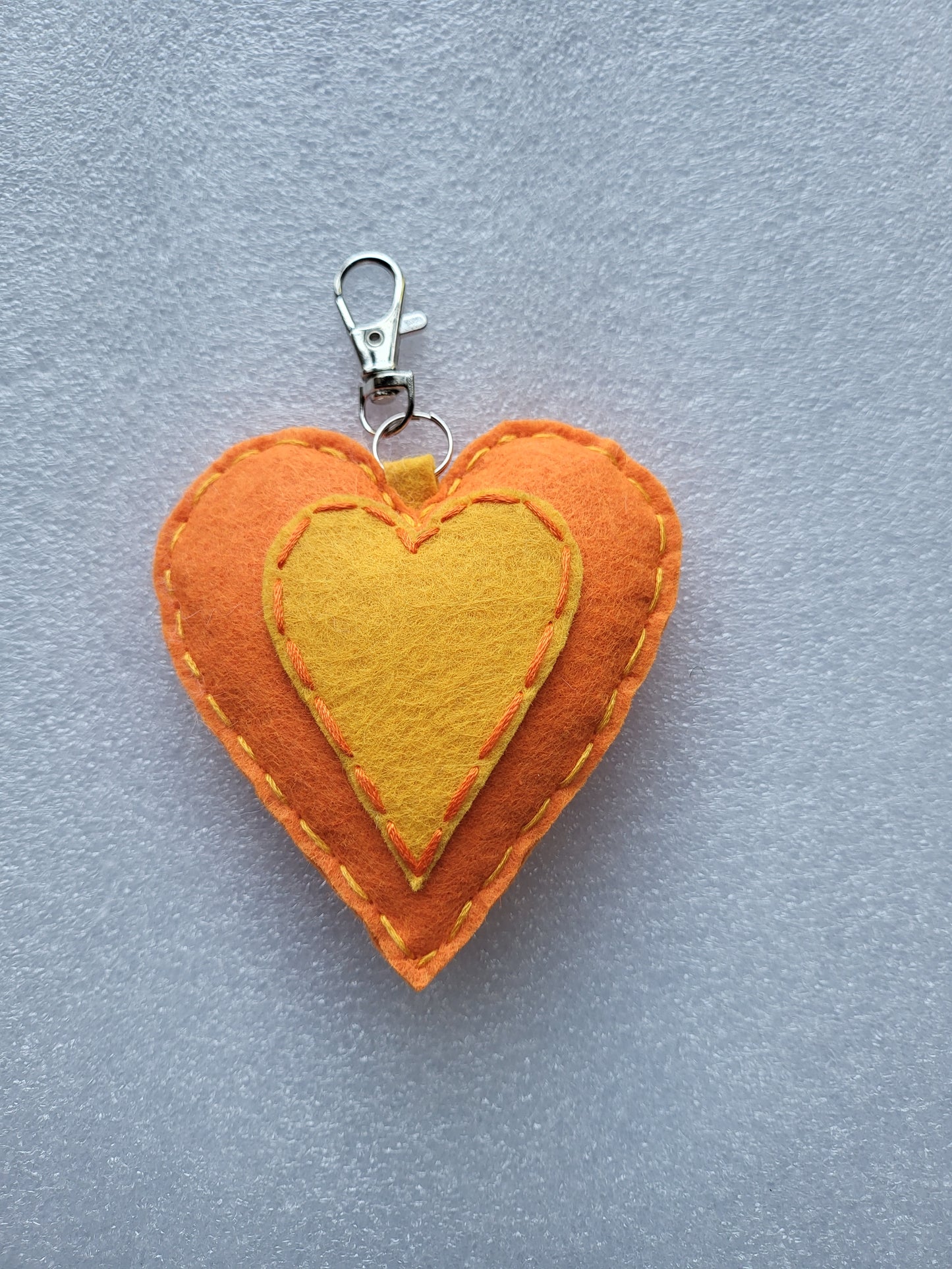 Felt Heart Keyrings, Charms or Ornaments