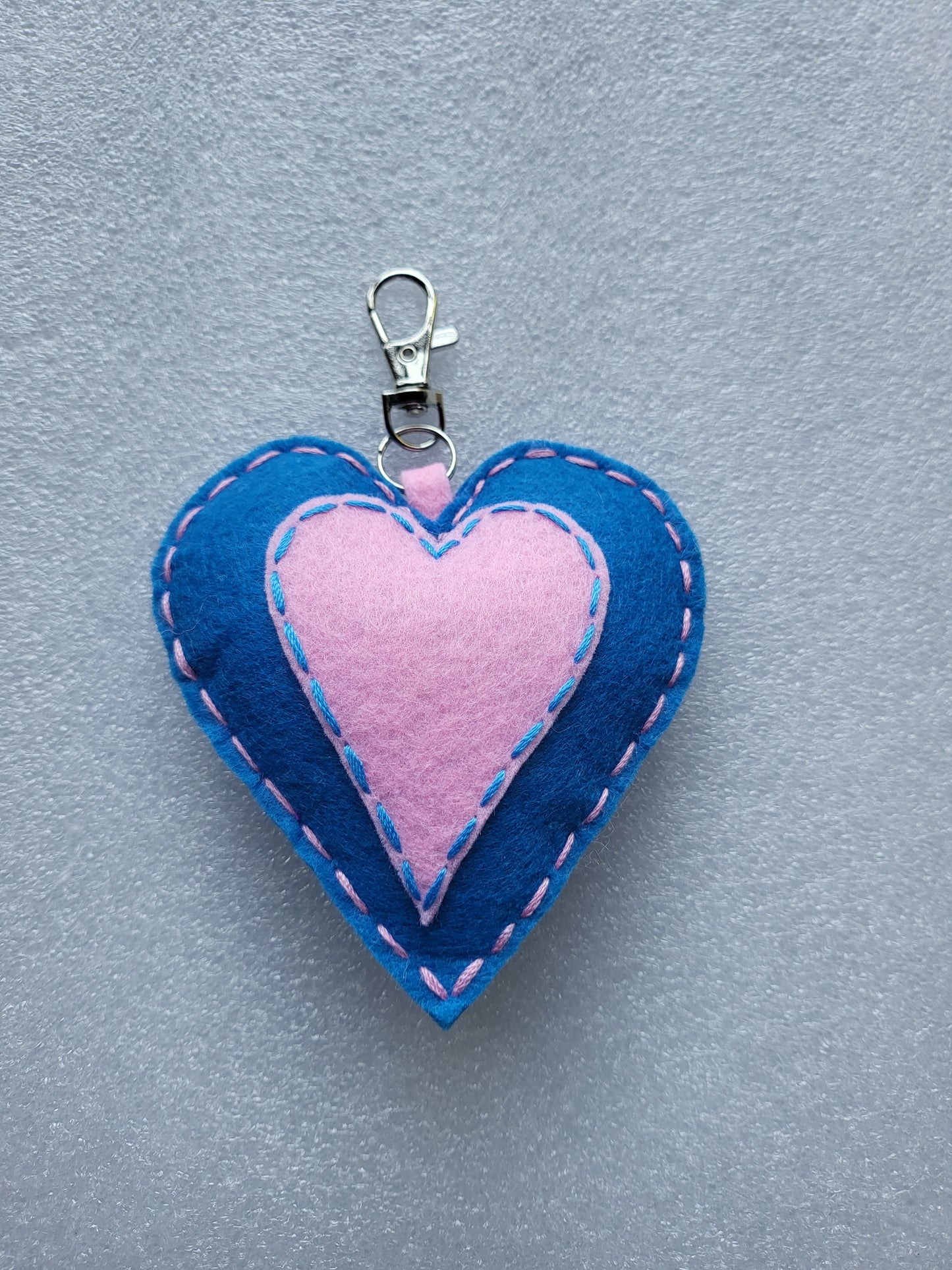 Felt Heart Keyrings, Charms or Ornaments