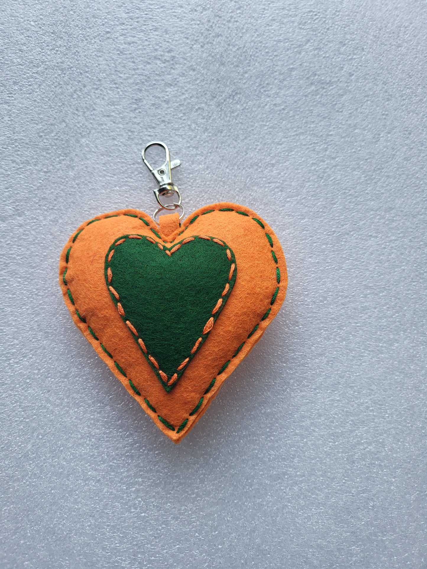 Felt Heart Keyrings, Charms or Ornaments