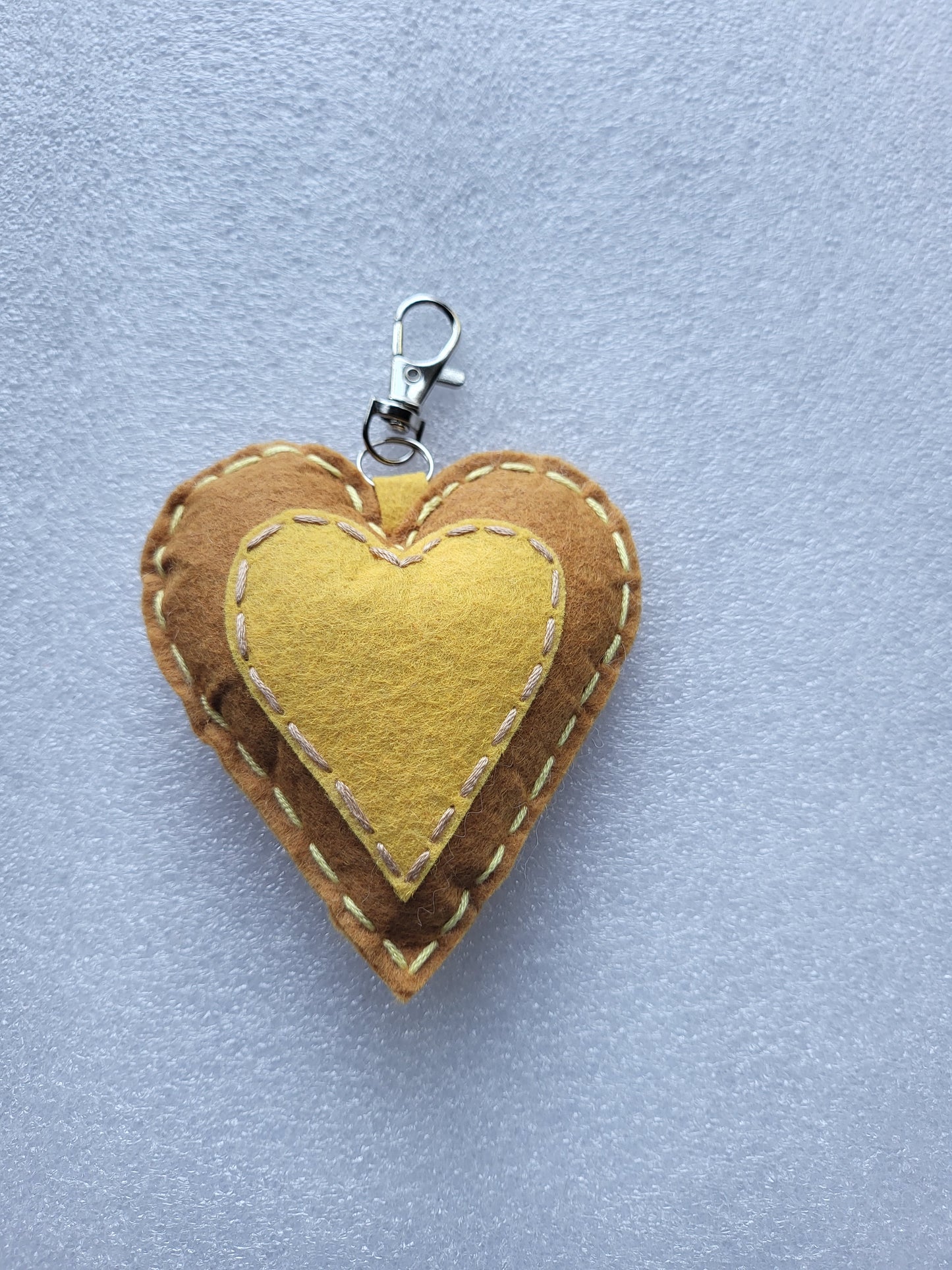 Felt Heart Keyrings, Charms or Ornaments