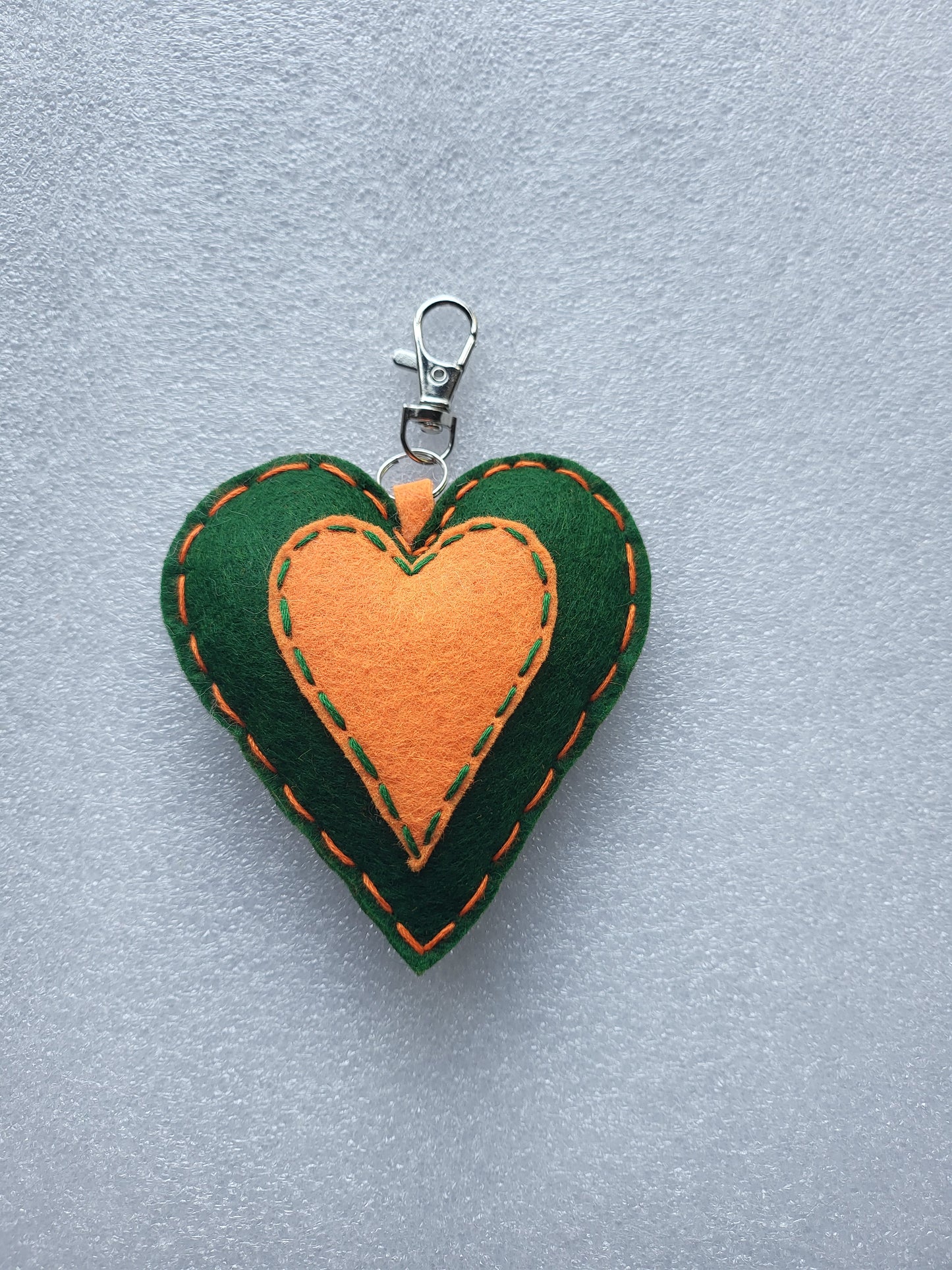 Felt Heart Keyrings, Charms or Ornaments
