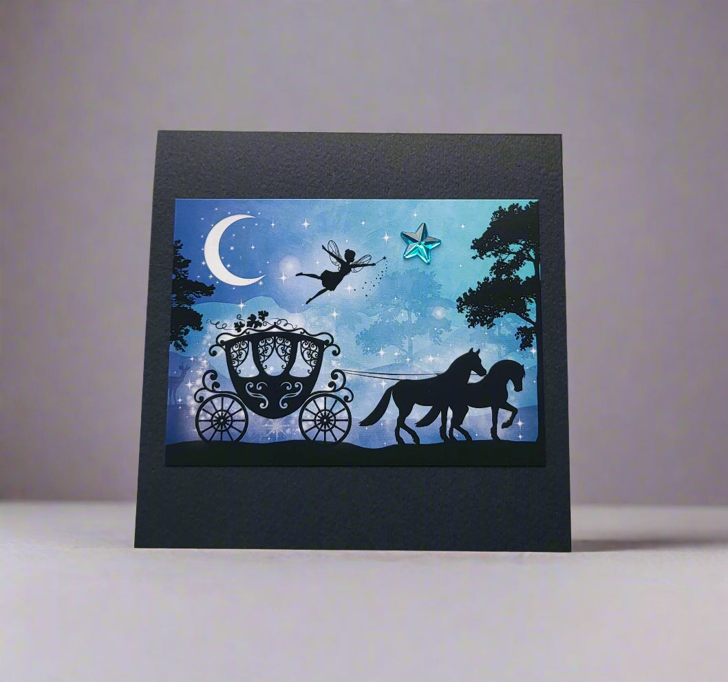 Greetings Card Handcrafted Pumpkin Coach