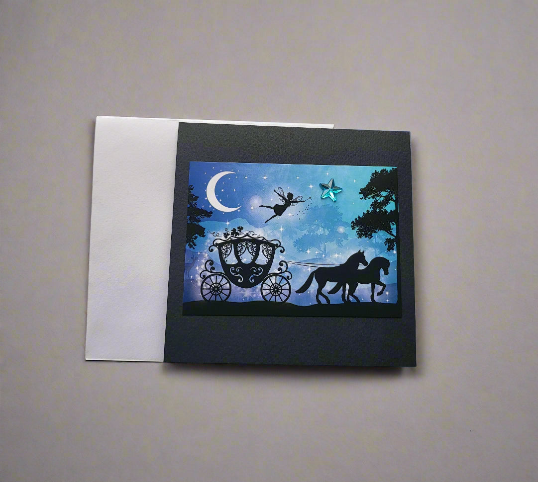 Greetings Card Handcrafted Pumpkin Coach