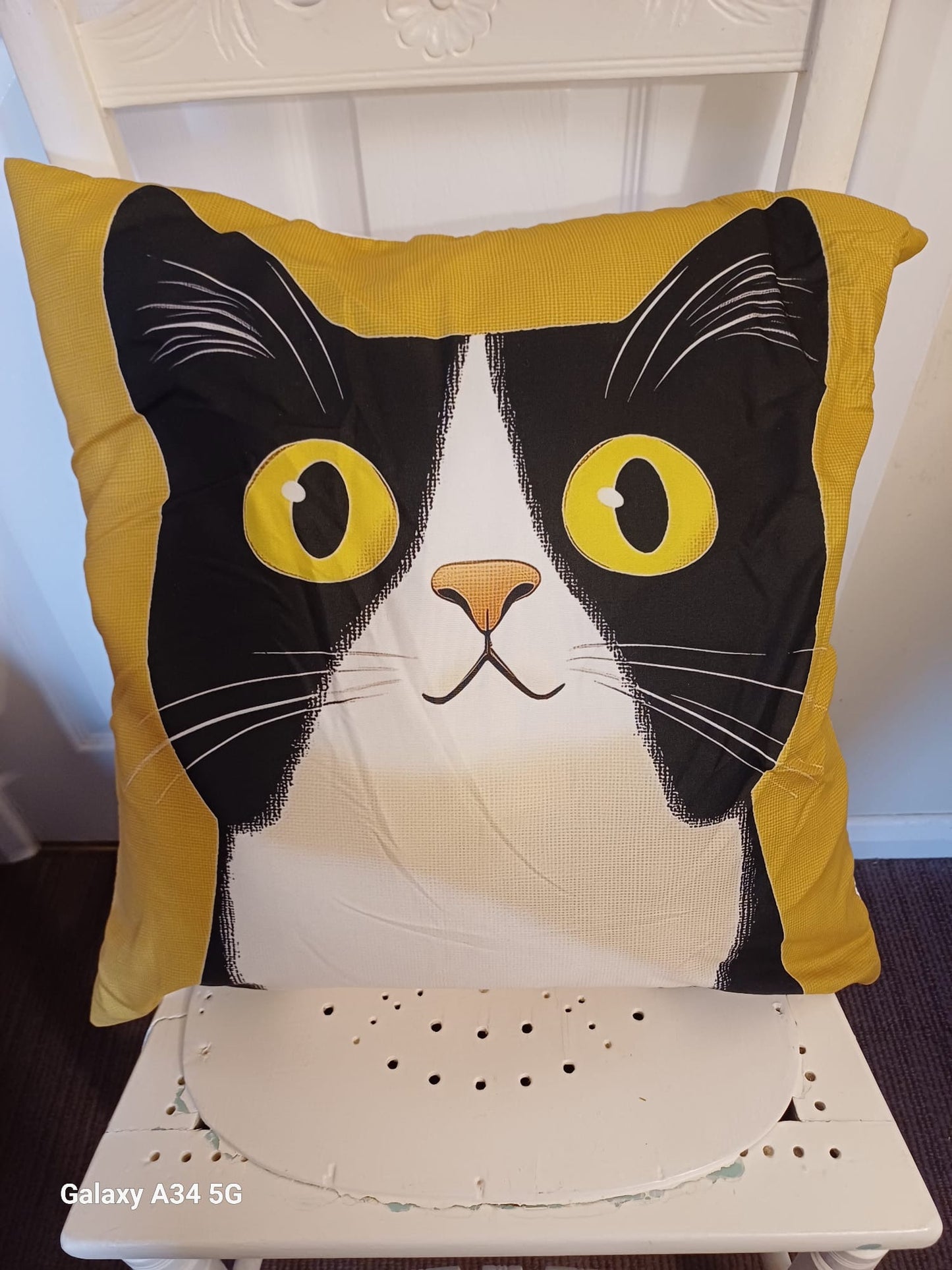 Cute B&W Cat Cushion