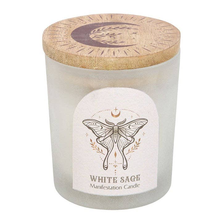 Manifestation Candle with Clear Quartz Crystals