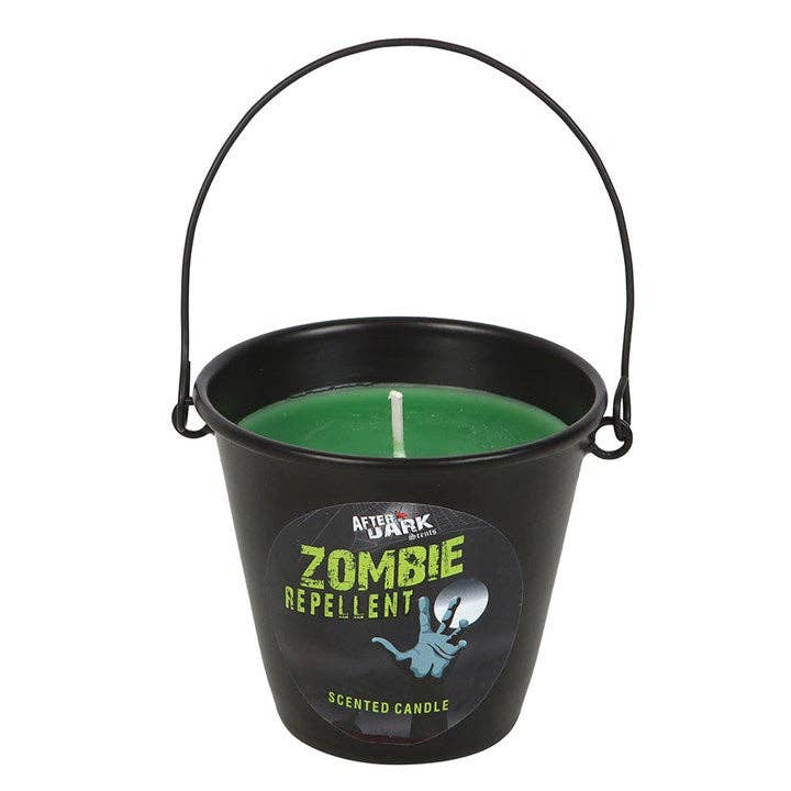 Zombie Repellent Gothic Halloween Candle Bucket