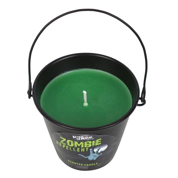 Zombie Repellent Gothic Halloween Candle Bucket