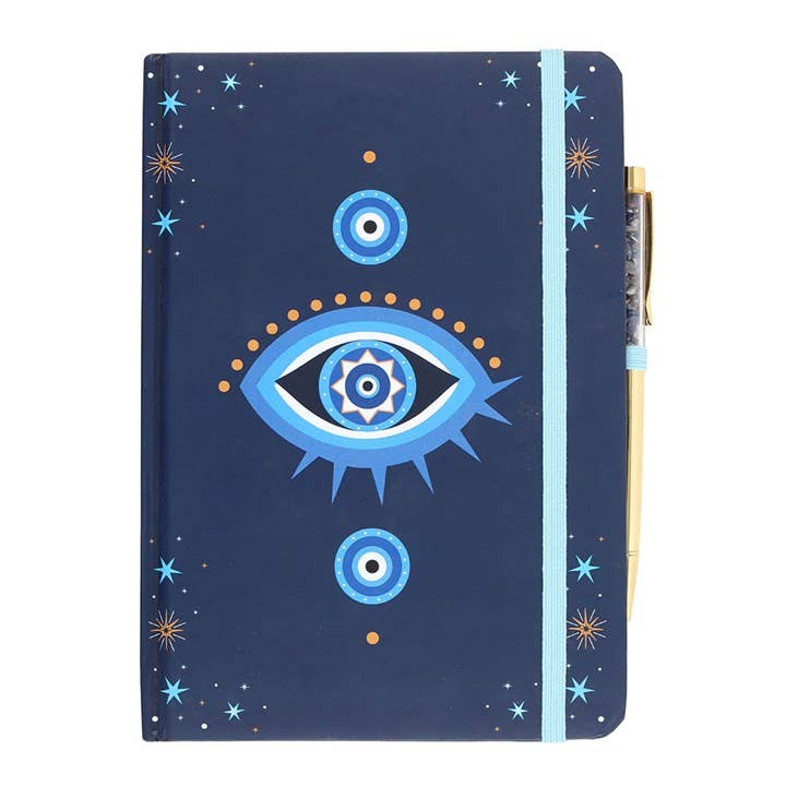 All Seeing Eye Notebook with Crystal Chip Pen