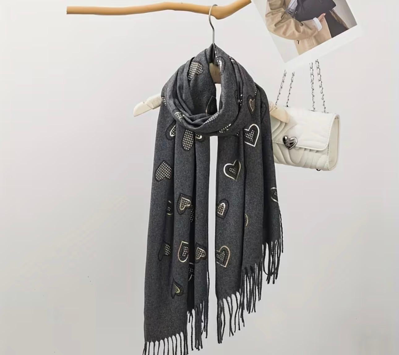 Love Heart Winter Scarf