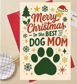 Best Dog Mum Christmas Card