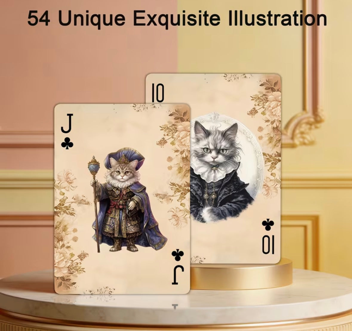 Vintage Style Cat Themed Playing Cards
