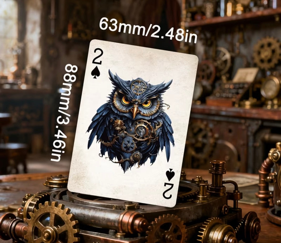 Steampunk Cat Themed Playing Cards