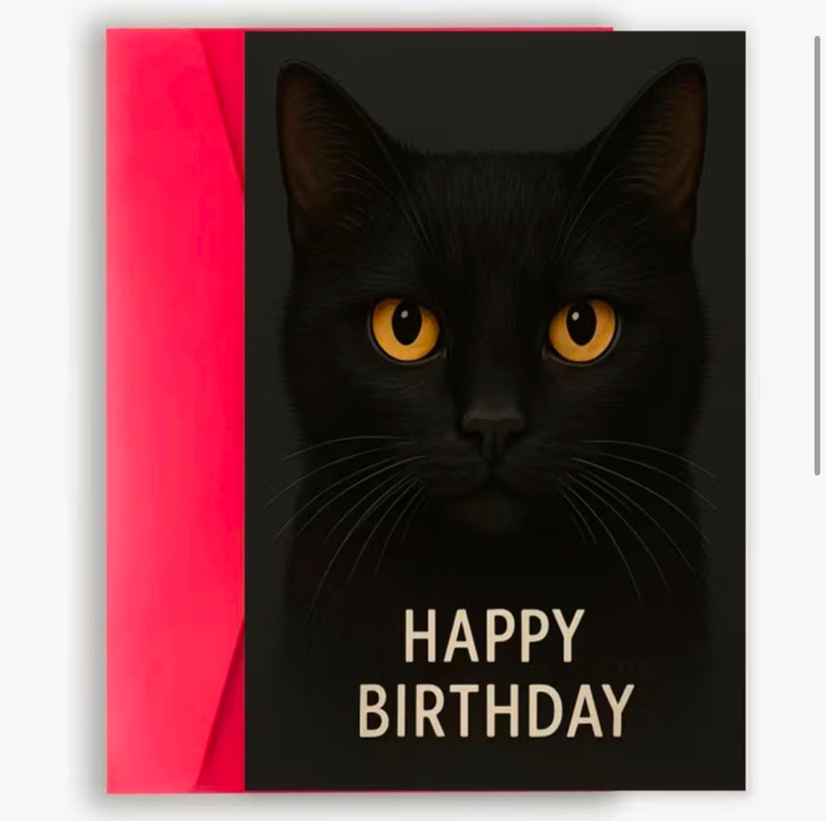 Black Cat Birthday Card