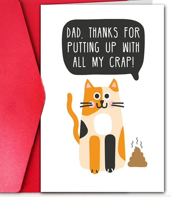 Greetings Card Dad Thanks for Putting up with all my crap