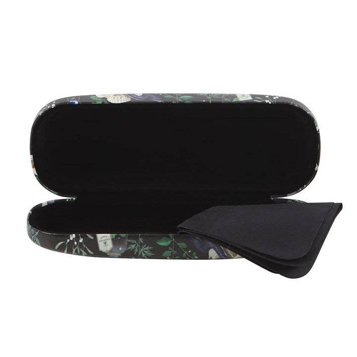 Venom & Vines Gothic Skull Print Glasses Case