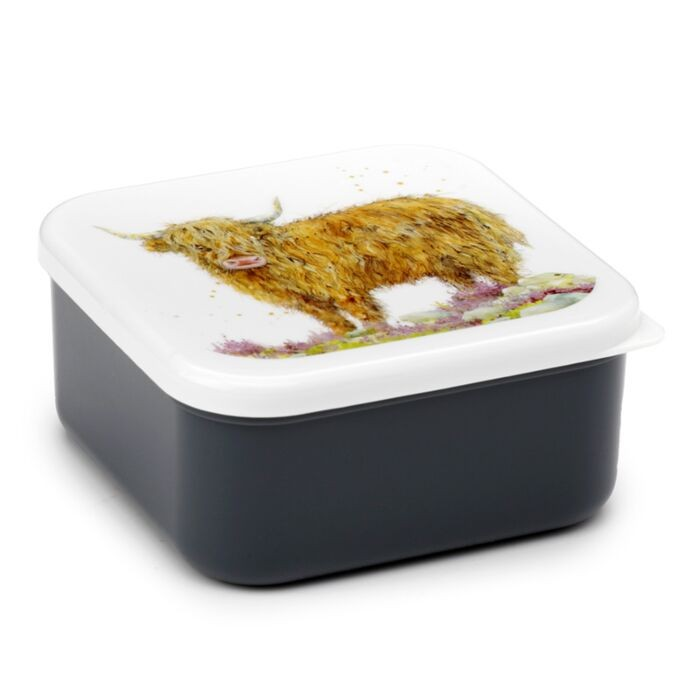 Set of 3 Lunch Box M L XL Jan Pashley Highland Coo Cow