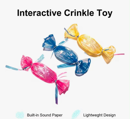 3 x Colorful Candy-Shaped Cat Chew Toys Suitable for Kittens & Cats,