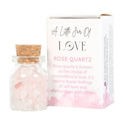 Jar of Love Rose Quartz Crystal in a Matchbox