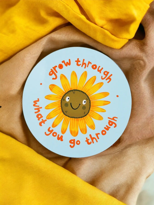 Round Sunflower Coaster