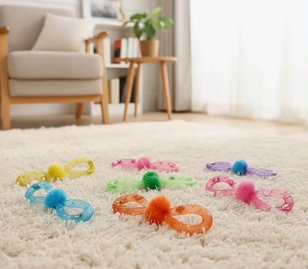 2 x Colourful Bowknot Cat Toys Soaked In “The Nip!”