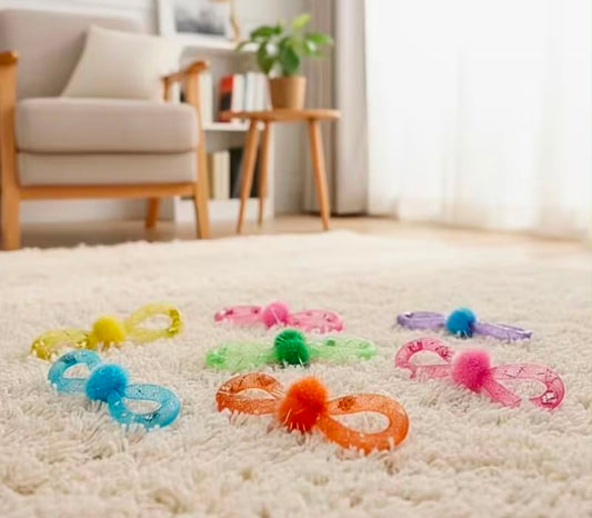 2 x Colourful Bowknot Cat Toys Soaked In “The Nip!”