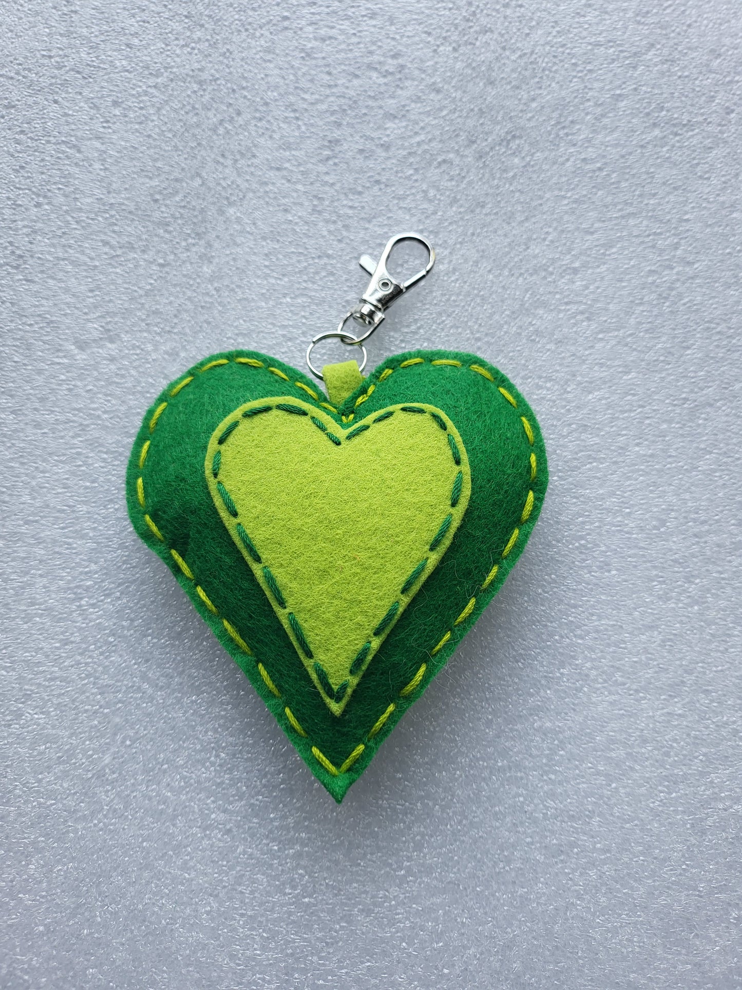 Felt Heart Keyrings, Charms or Ornaments