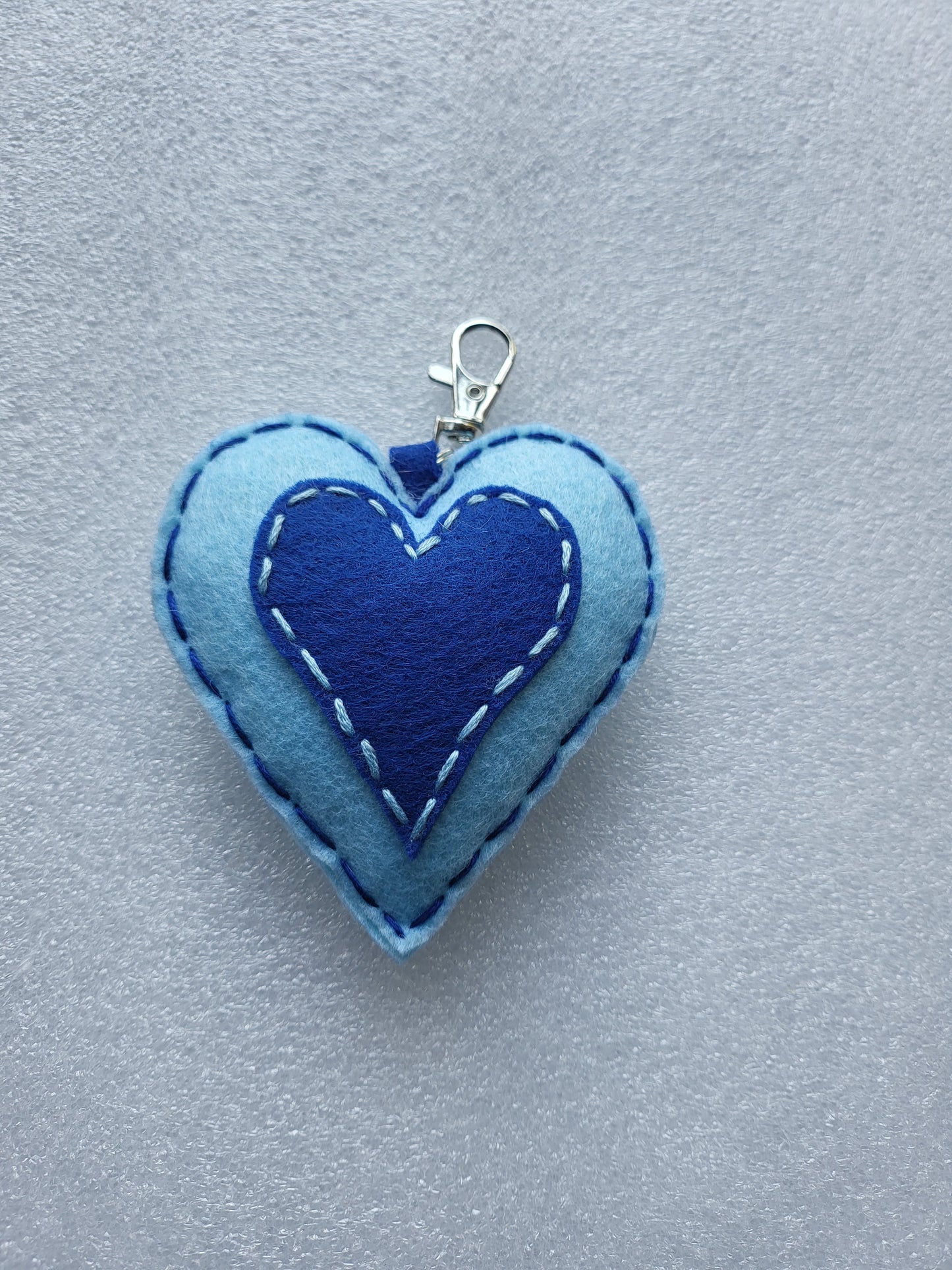 Felt Heart Keyrings, Charms or Ornaments
