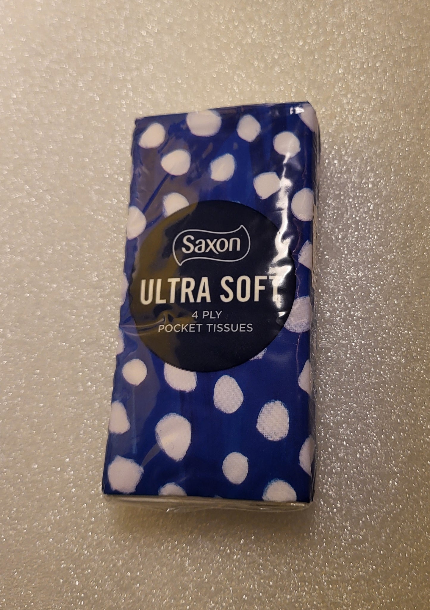 Pocket Tissue Holder with Blue Cat Design