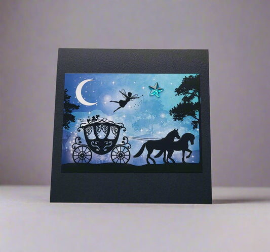 Greetings Card Handcrafted Pumpkin Coach