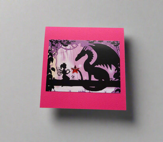 Greetings Card Handcrafted Fairy and Dragon 2