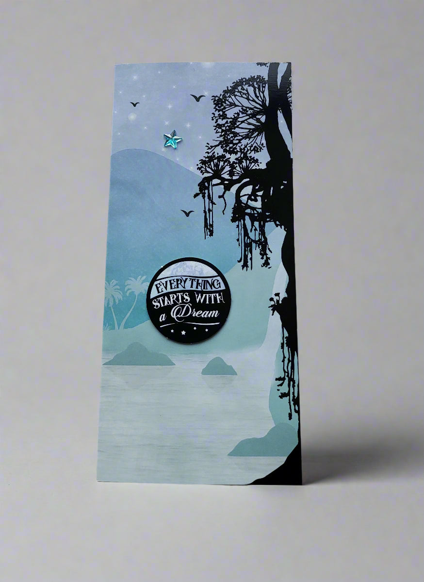 Greetings Card Handcrafted Neverland Tri fold