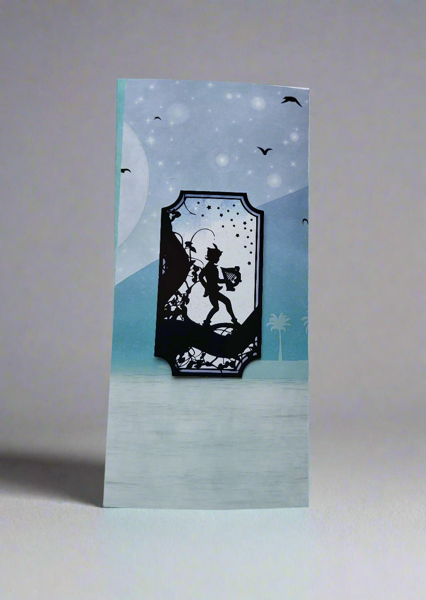 Greetings Card Handcrafted Neverland Tri fold