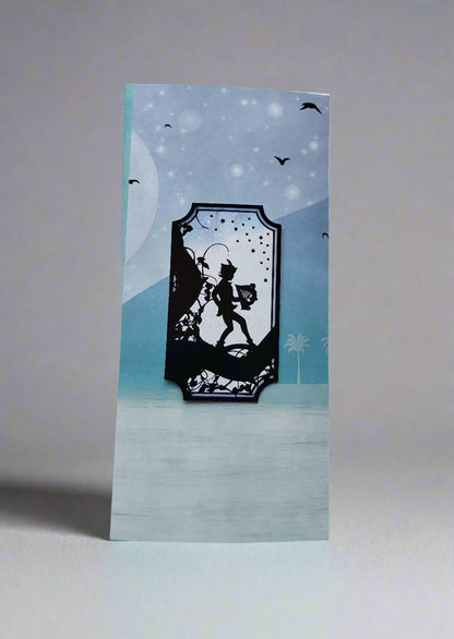Greetings Card Handcrafted Neverland Tri fold