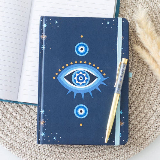 All Seeing Eye Notebook with Crystal Chip Pen