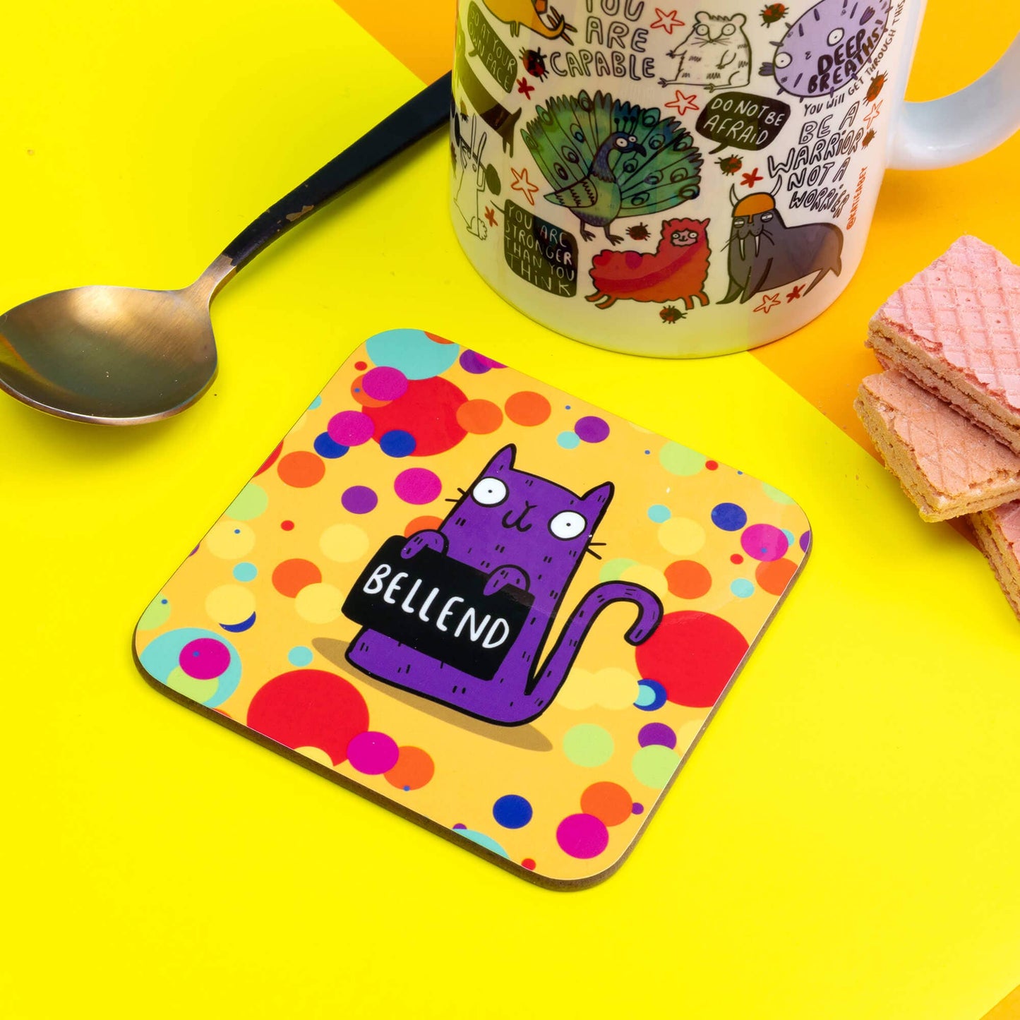 Sweary Bellend Cat Coasters