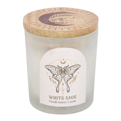 Manifestation Candle with Clear Quartz Crystals