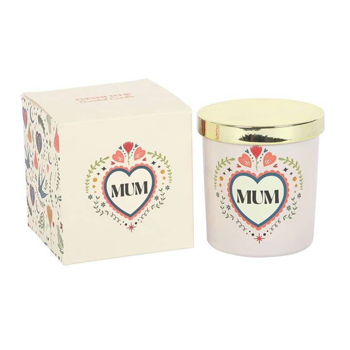 Mum Folk Heart French Tulip Mother's Day Candle