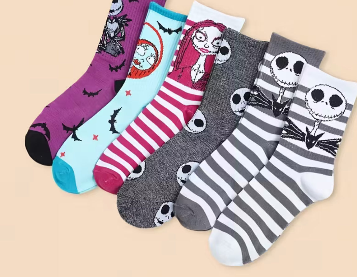 Jack & Sally Nightmare Before Christmas socks