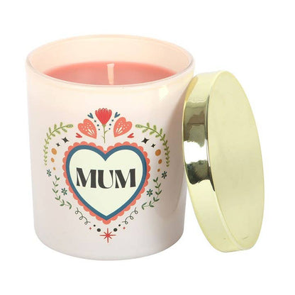 Mum Folk Heart French Tulip Mother's Day Candle
