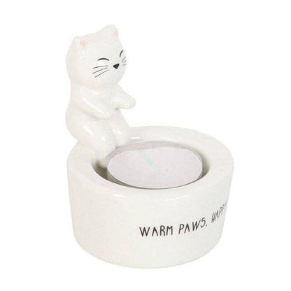 Warm Paws, Happy Heart Cat Tealight Holder