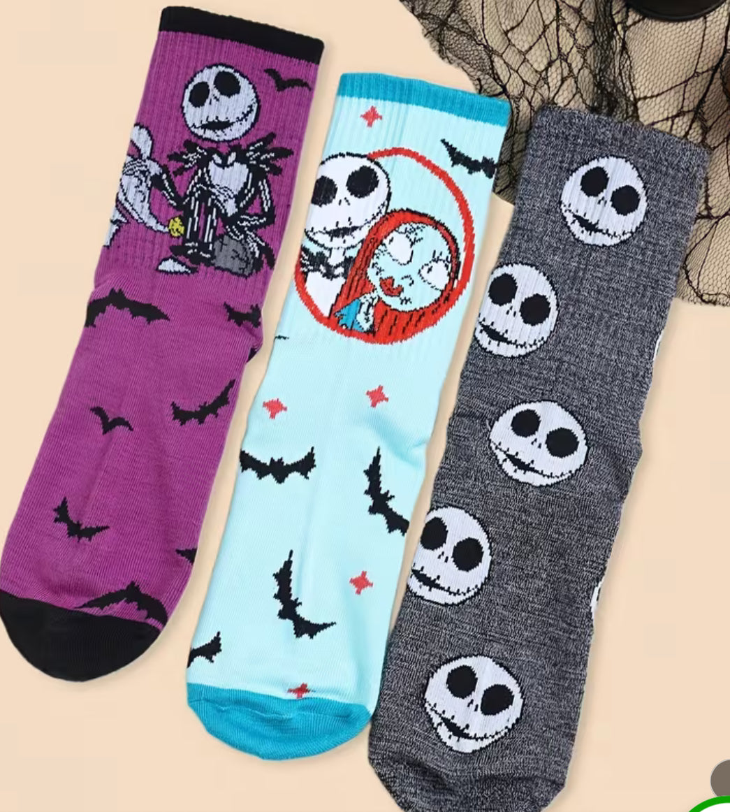 Jack & Sally Nightmare Before Christmas socks