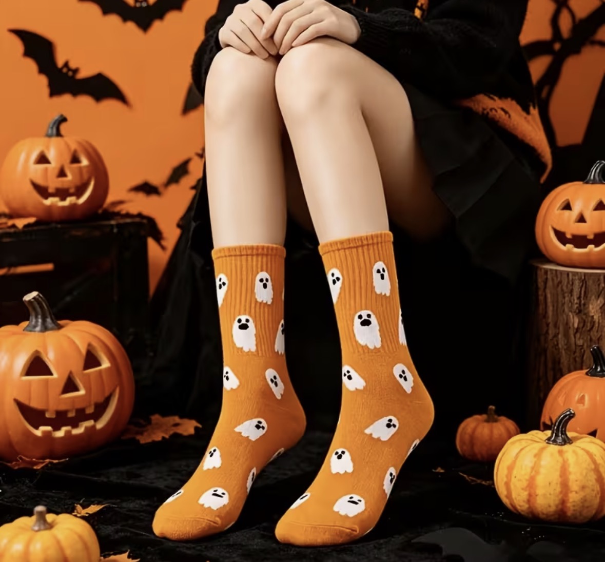 Ghost Halloween Socks