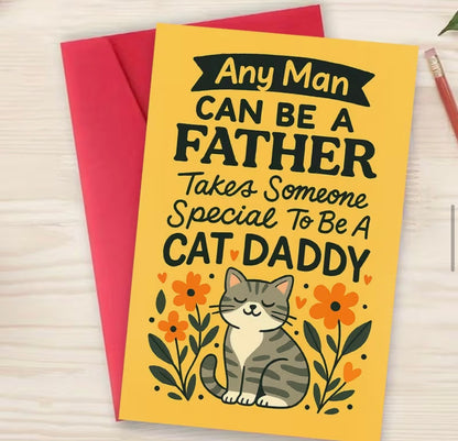 Cat Daddy Greetings Card