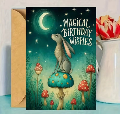 Magical Birthday Wishes Whimsical Greetings Card