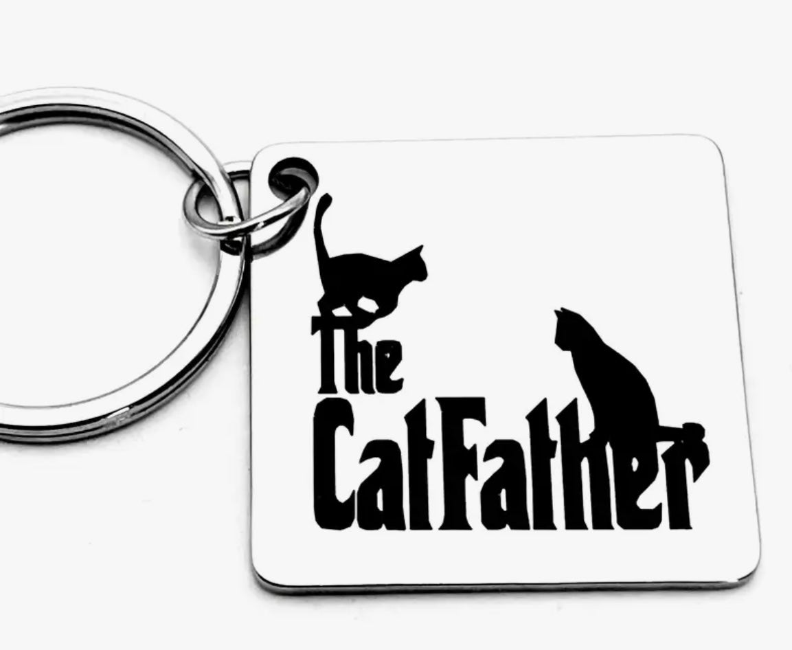 Cat Father Keyring