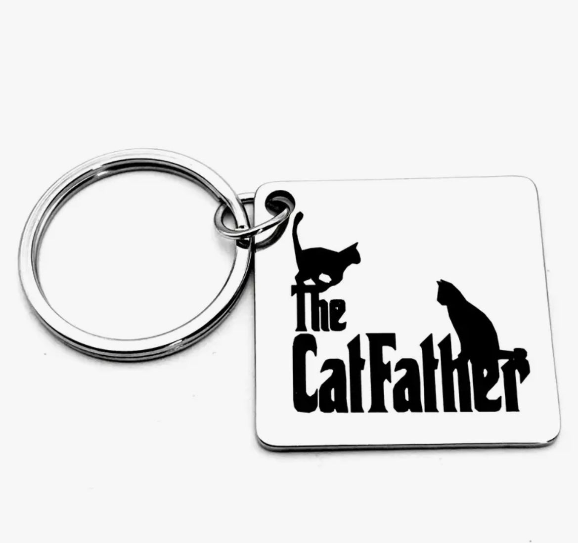 Cat Father Keyring