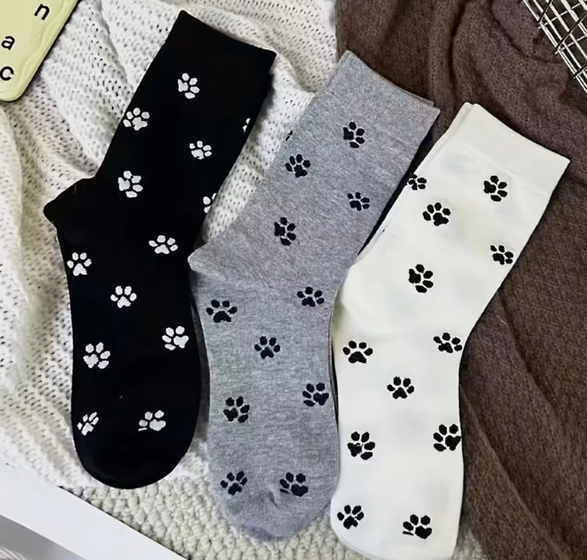Cat/Dog Paw Print Unisex Socks
